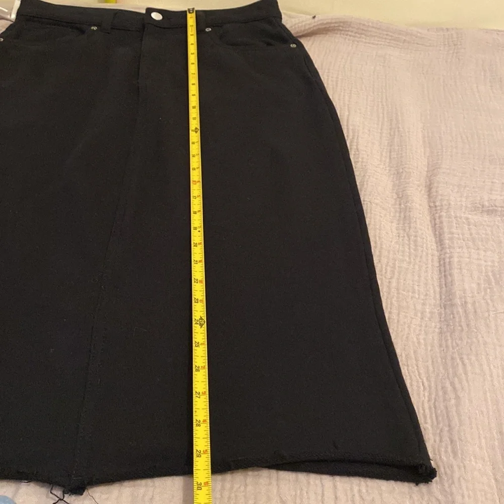DL1961 ALMA Cotton Black Midi Pencil Skirt. Size 28